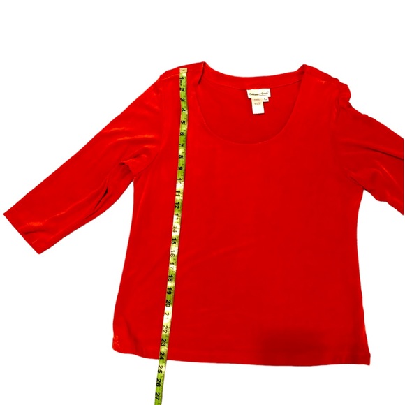 COLDWATER CREEK Scoop Neck Coral Pullover - Picture 4 of 7